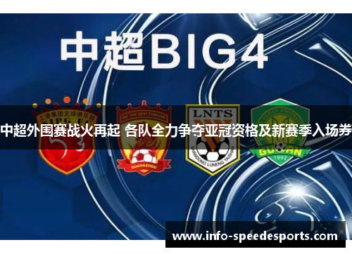中超外围赛战火再起 各队全力争夺亚冠资格及新赛季入场券