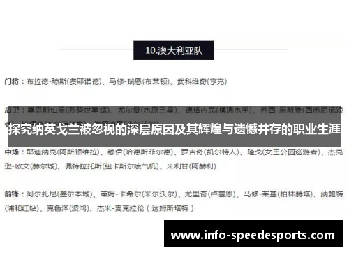 探究纳英戈兰被忽视的深层原因及其辉煌与遗憾并存的职业生涯